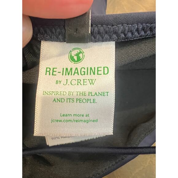 J.Crew Plunge One-Piece Swimsuit Navy‎ Blue Size 12 Adjustable Straps - Picture 10 of 10